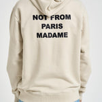 Felpa uomo con cappuccio beige slogan HO162 CO127MT DROLE DE MONSIEUR 