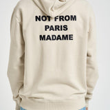 Felpa uomo con cappuccio beige slogan HO162 CO127MT DROLE DE MONSIEUR 