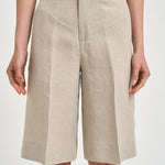 Bermuda donna in lino beige JOSEPHINE 43 BRIGLIA 