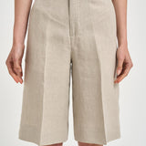 Bermuda donna in lino beige JOSEPHINE 43 BRIGLIA 