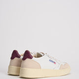 Sneakers uomo Medalist low in suede beige e bordeaux AULM LS03 AUTRY 