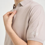 Polo uomo in maglia beige chiaro SLOANCOTTON 15H MC2 SAINT BARTH 