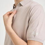 Polo uomo in maglia beige chiaro SLOANCOTTON 15H MC2 SAINT BARTH 