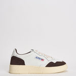 Sneakers uomo Medalist Low in suede bianca e marrone AULM FT19 AUTRY 