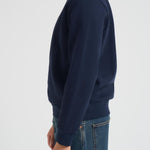 Felpa uomo girocollo in pile blu SH9608 166 LACOSTE 