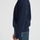 Felpa uomo girocollo in pile blu SH9608 166 LACOSTE 