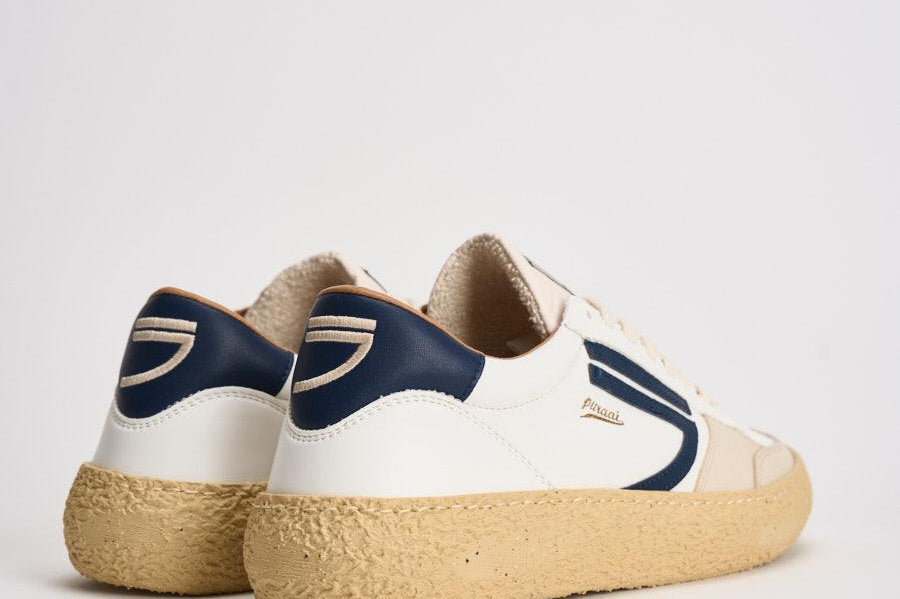 Sneakers uomo Vintage Whale in pelle bianche e nere VINTAGE WHALE PURAAI 