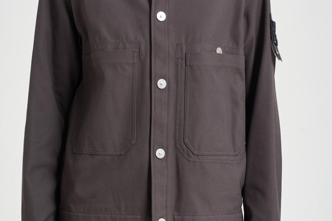 Giacca uomo stile camicia antracite 4100076 S0164V0065 STONE ISLAND 