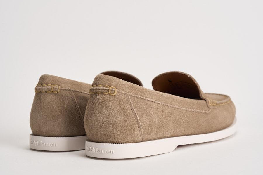 Mocassino uomo in suede beige 803932196 001 RALPH LAUREN 