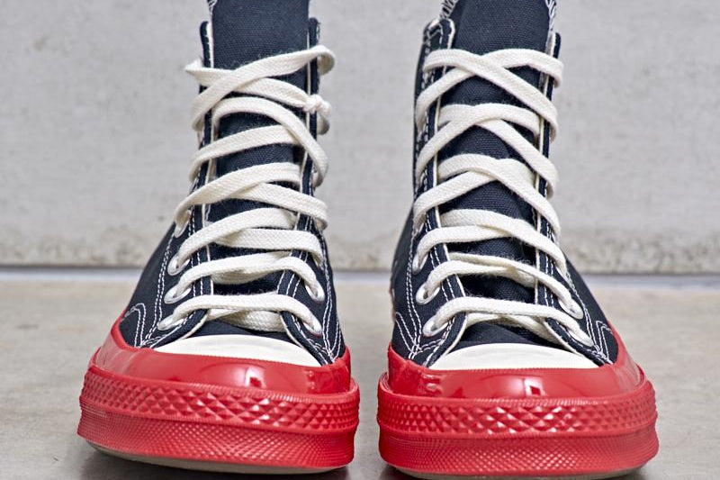 Converse x Comme des Garçons PLAY Chuck 70 High Red Sole K124 BLACK COMME DES GARCON PLAY 