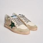 Sneakers uomo Ball Star beige e verde GMF00117 F00816183257 GOLDEN GOOSE 
