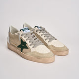 Sneakers uomo Ball Star beige e verde GMF00117 F00816183257 GOLDEN GOOSE 