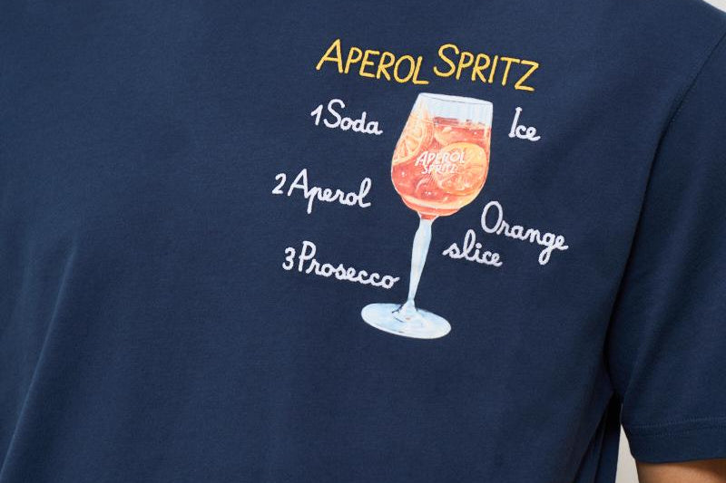 T-shirt uomo girocollo blu SPRITZ 61EMB MC2 SAINT BARTH 