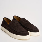 Mocassino uomo in suede marrone scuro 3546 VISONEM23 DOUCAL'S 