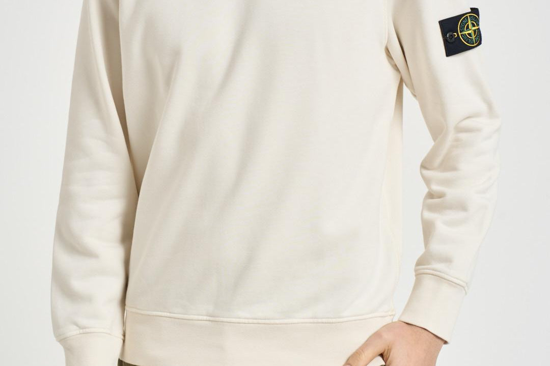 Felpa uomo girocollo panna 6100060 S0051V0093 STONE ISLAND 