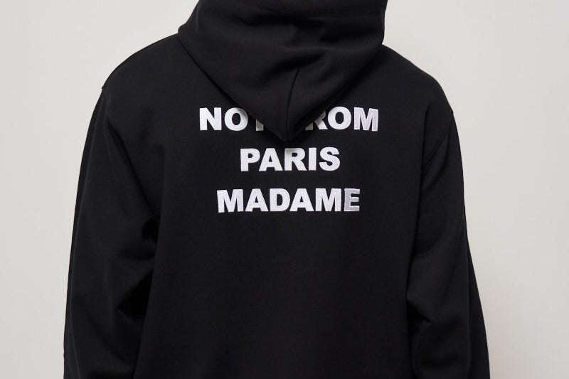 Felpa uomo con cappuccio nera HO162 CO127BL DROLE DE MONSIEUR 
