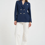 Giacca donna sartoriale doppiopetto blu navy FD3968 20369NAVY CIRCOLO 1901 