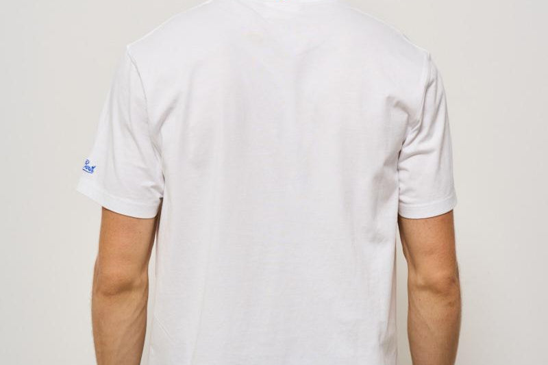 T-shirt uomo bianca con Spritz SPRITZPLEASE 01NEMB MC2 SAINT BARTH 