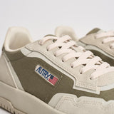 Sneakers uomo Wildpace in suede beige e verde LDLM CO03 AUTRY 