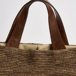Borsa donna Mirozy in rafia marrone MIROZY DARKTEA IBELIV 