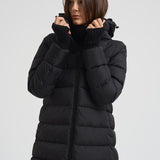 Piumino donna in nylon midi nero PI0660D 9389 HERNO 