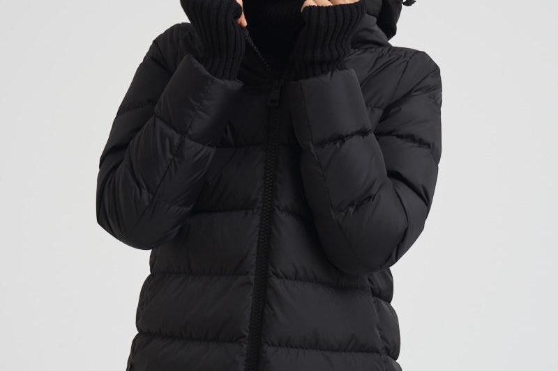 Piumino donna in nylon midi nero PI0660D 9389 HERNO 