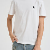 T-shirt uomo girocollo bianca GMP01220 P00059310364 GOLDEN GOOSE 