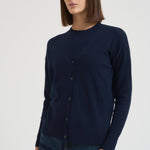 Cardigan donna blu notte. GIUSEPPA NAVY ABSOLUT CASHMERE. 