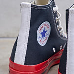 Converse x Comme des Garçons PLAY Chuck 70 High Red Sole K124 BLACK COMME DES GARCON PLAY 