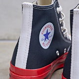 Converse x Comme des Garçons PLAY Chuck 70 High Red Sole K124 BLACK COMME DES GARCON PLAY 