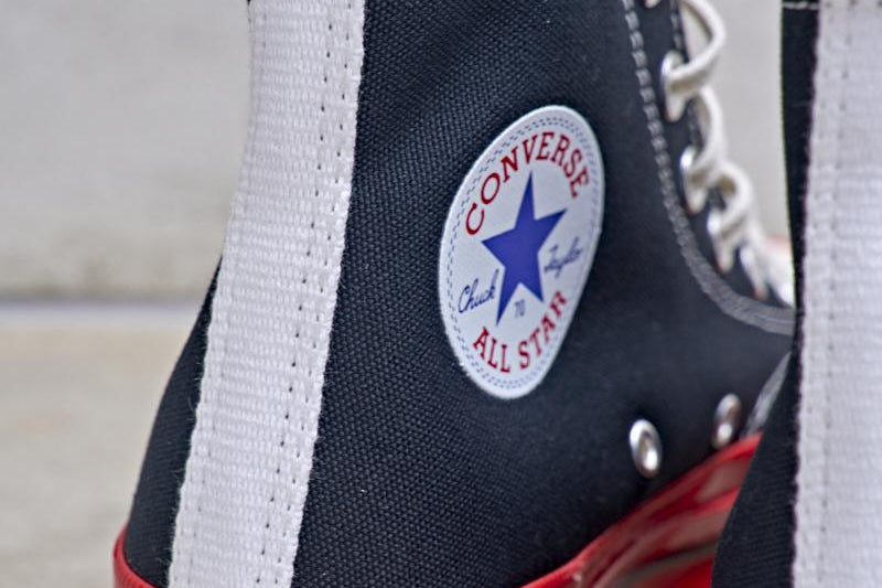 Converse x Comme des Garçons PLAY Chuck 70 High Red Sole K124 BLACK COMME DES GARCON PLAY 