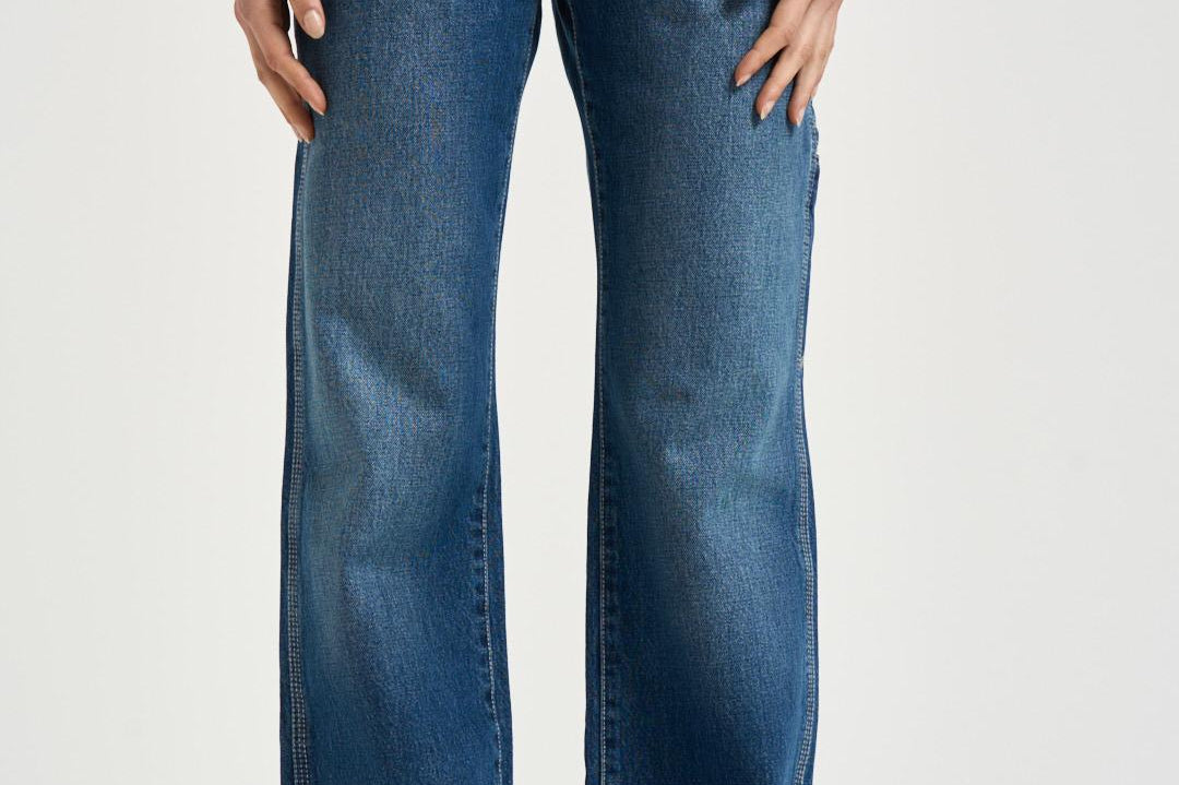 Jeans donna Jeyda in denim blu medio PA0625FA D1H01I30BU ISABEL MARANT 