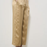 Pantalone donna satinato beige F5SS78 V53 LIVIANA CONTI 
