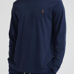 T-shirt uomo blu manica lunga 710760121 003 RALPH LAUREN 