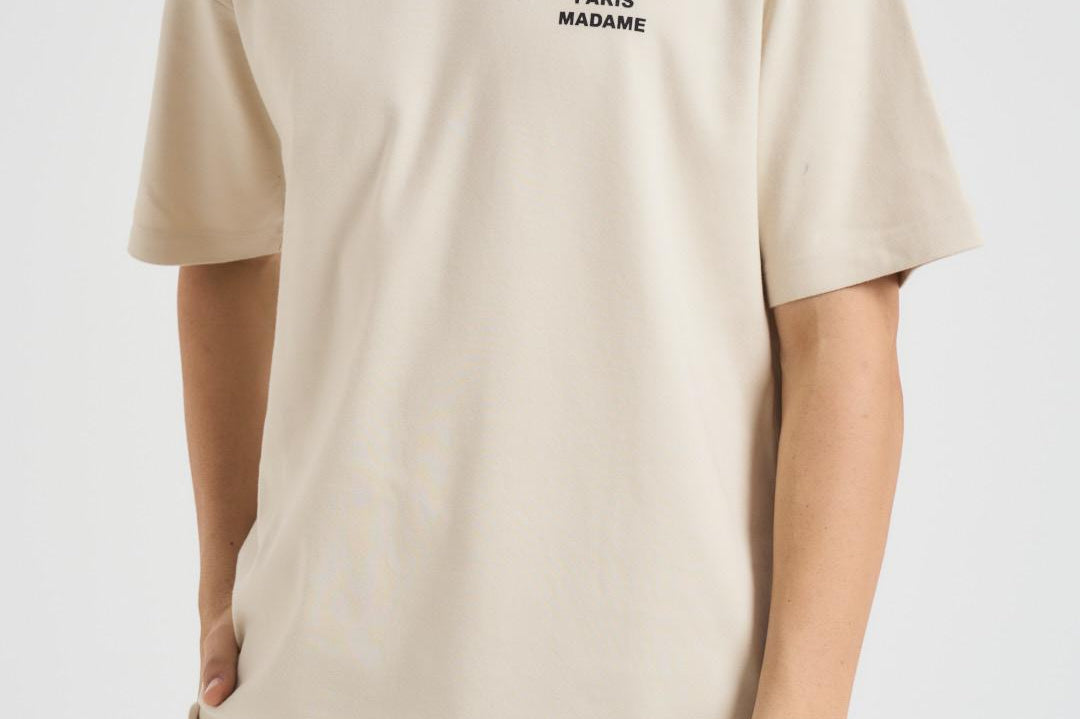 T-shirt uomo girocollo beige TS203 CO0002MT DROLE DE MONSIEUR 