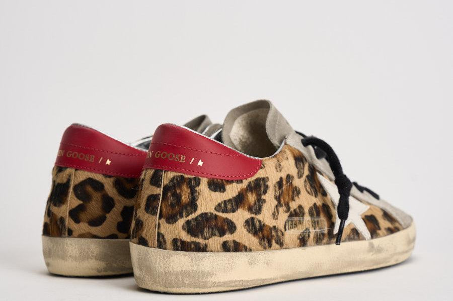 Sneakers donna Super Star in cavallino leopardato GWF00101 F00810315868 GOLDEN GOOSE 