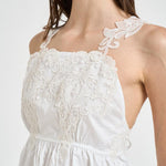 Top donna con ricami bianco W08170581 WHITE MAURIZIO MYKONOS 