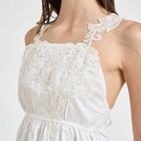 Top donna con ricami bianco W08170581 WHITE MAURIZIO MYKONOS 