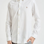 Camicia uomo Oxford bianca con logo 710549084 006 RALPH LAUREN 