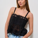 Top donna Denys nero ricamato HT0542FA C1J15E01BK MARANT ETOILE 