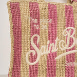 Borsa donna Colette in rafia a righe rosa COLETTERAFIA 01527H MC2 SAINT BARTH 