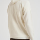 Felpa uomo con cappuccio in lana bianca MKN057A 110149A103 CP COMPANY 