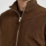 Giubbotto uomo in pelle marrone QUENTIN SUEDE85 THE JACK LEATHERS 