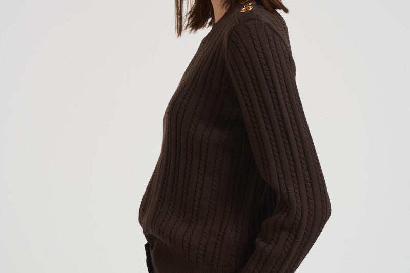 Maglia a trecce donna GWP02467 P00211090108 GOLDEN GOOSE 