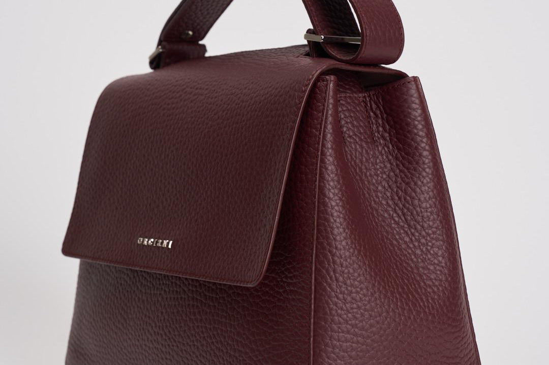 Borsa donna Sveva Soft Media a spalla in pelle con tracolla chianti BT2006SOF CHIANTI ORCIANI 