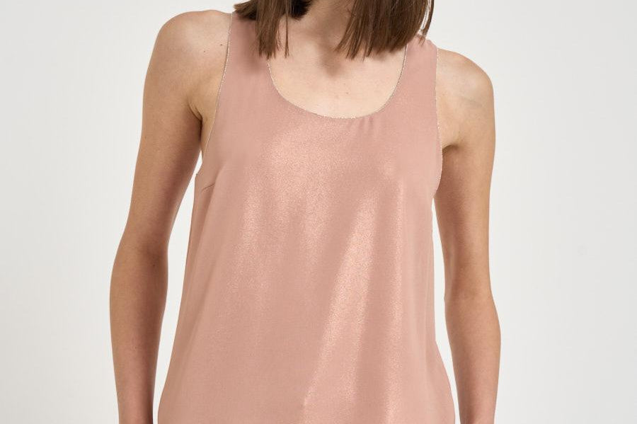 Top donna smanicato rosa E08638 57M PESERICO 