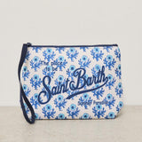 Pochette donna Aline fantasia floreale blu ALINE 00152H MC2 SAINT BARTH 