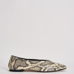 Ballerina donna in pelle stampata pitonata MOAP8MFL CREAMY AEYDE 