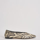 Ballerina donna in pelle stampata pitonata MOAP8MFL CREAMY AEYDE 