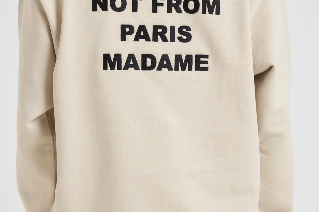 Felpa uomo girocollo ecru SW149 CO127MT DROLE DE MONSIEUR 